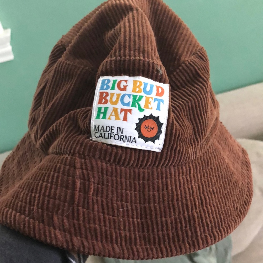 Big Bud Press Brown Corduroy Bucket Hat with Patch